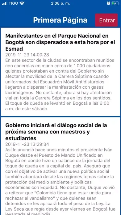 Primera Página 스크린샷