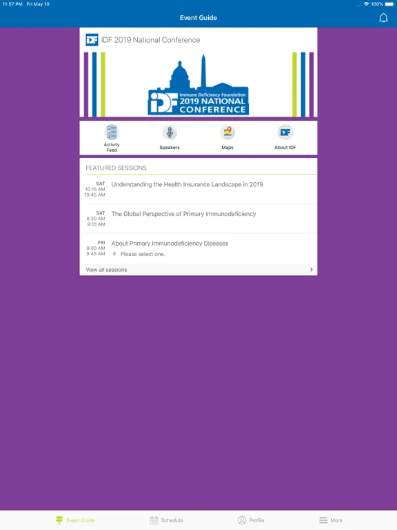 IDF 2019 National Conference iPad  स्क्रीनशॉट