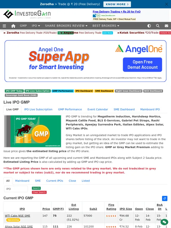 InvestorGain iPad  স্ক্রিনশট