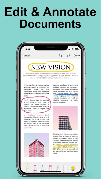 Captures d'écran de True Scanner - PDF & QR Code