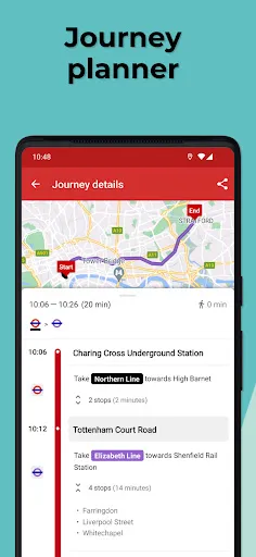 ภาพหน้าจอของ London Bus Times TfL Countdown