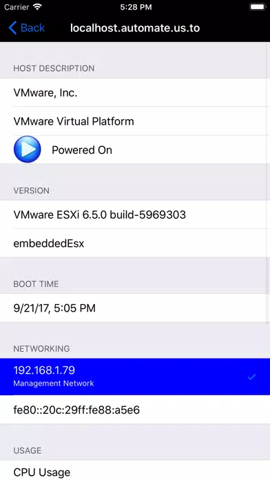 Tangkapan layar iVMControl VMware® vCenter&ESX