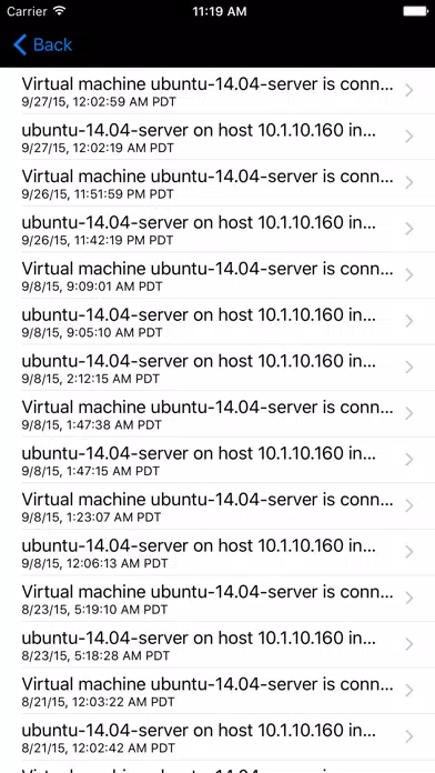 Tangkapan layar iVMControl VMware® vCenter&ESX