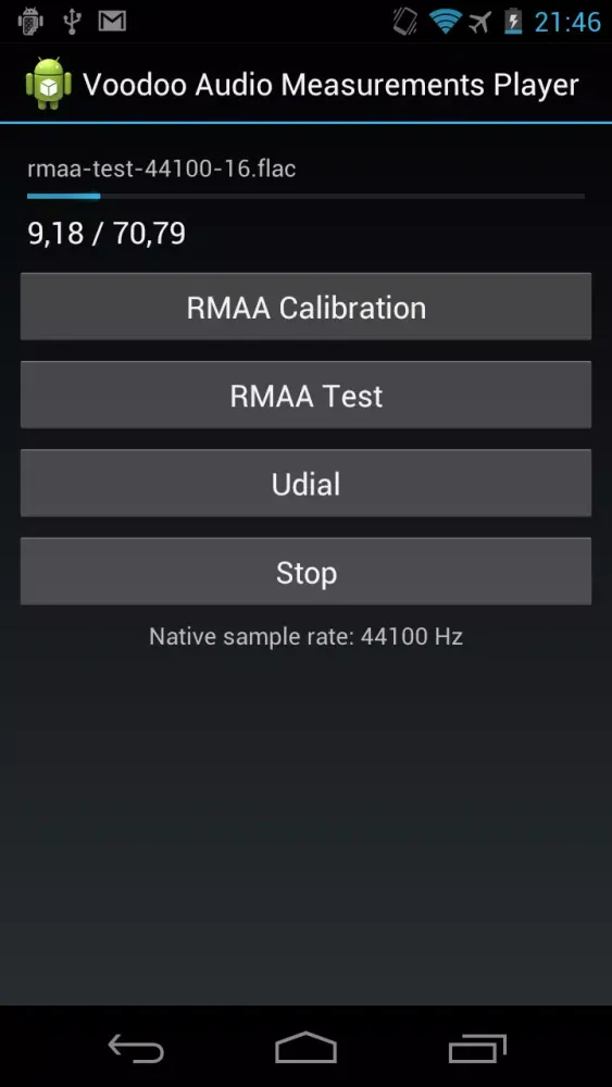 Zrzuty ekranu Voodoo Audio Measurements Player