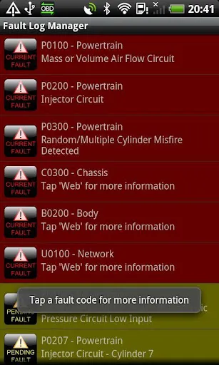 Tangkapan layar Torque Pro (OBD 2 & Car)