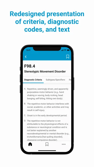 Zrzuty ekranu DSM-5-TR® Diagnostic Criteria