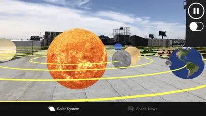 Capturas de tela do Stellar: AR Solar System