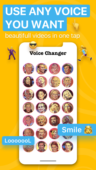 Tangkapan skrin Voicer Famous AI Voice Changer