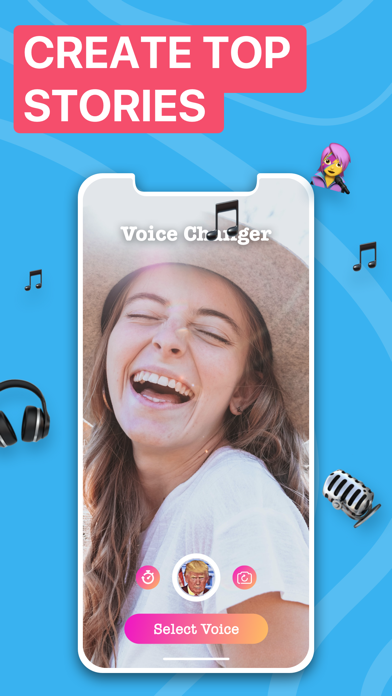 Tangkapan skrin Voicer Famous AI Voice Changer