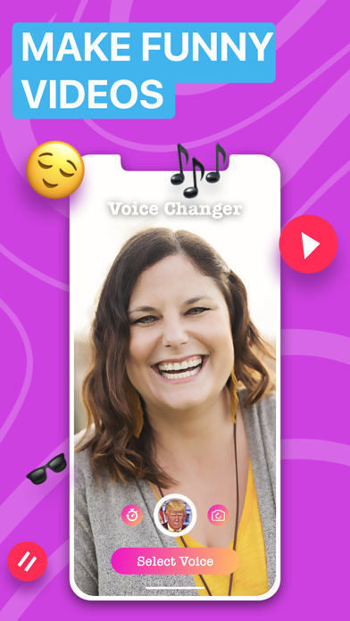 Tangkapan skrin Voicer Famous AI Voice Changer