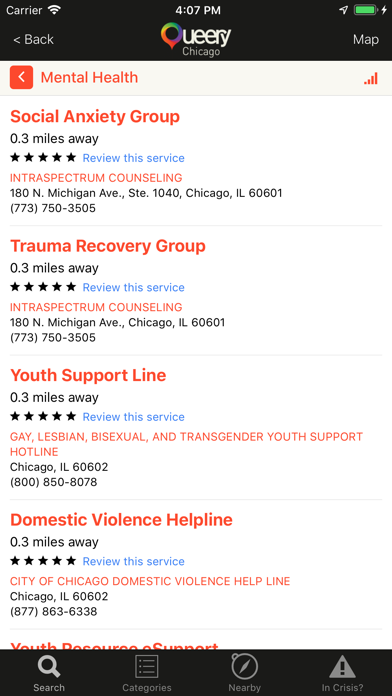 Queery: Find LGBTQ Services Screenshots