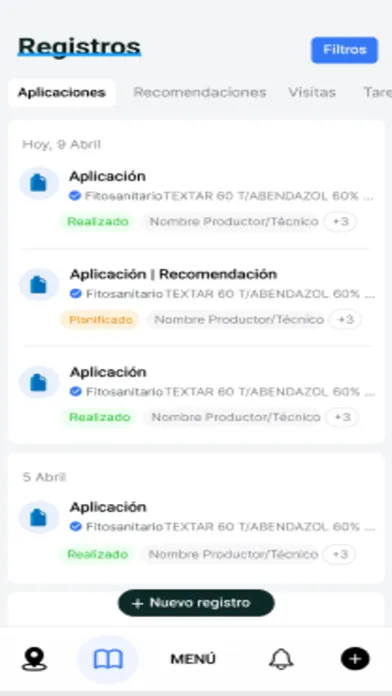 Zrzuty ekranu RawData: Software Agrícola