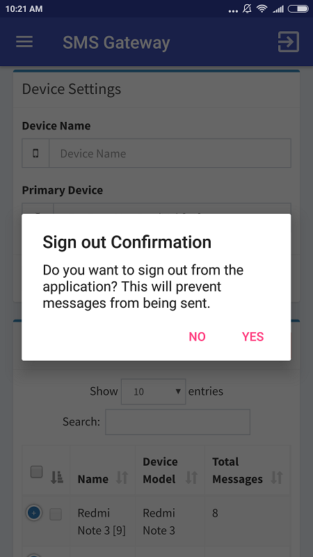 SMS Gatewayzrzuty ekranu aplikacji7
