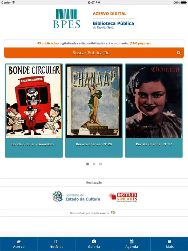 Скриншоты BPES - Biblioteca Pública do Espírito Santo iPad 