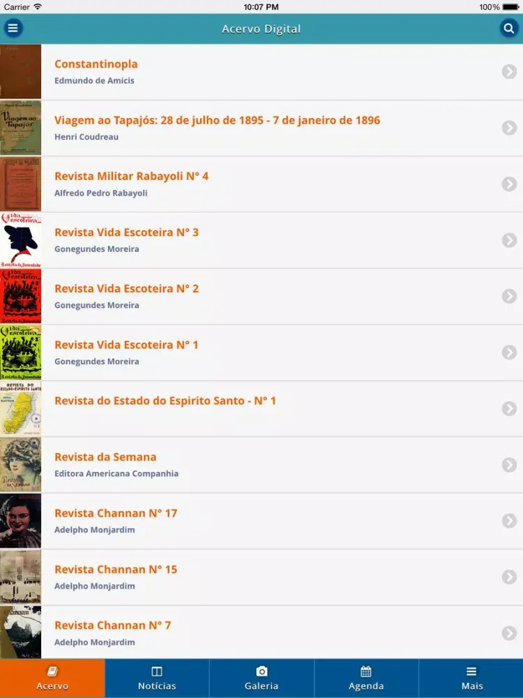 Скриншоты BPES - Biblioteca Pública do Espírito Santo iPad 