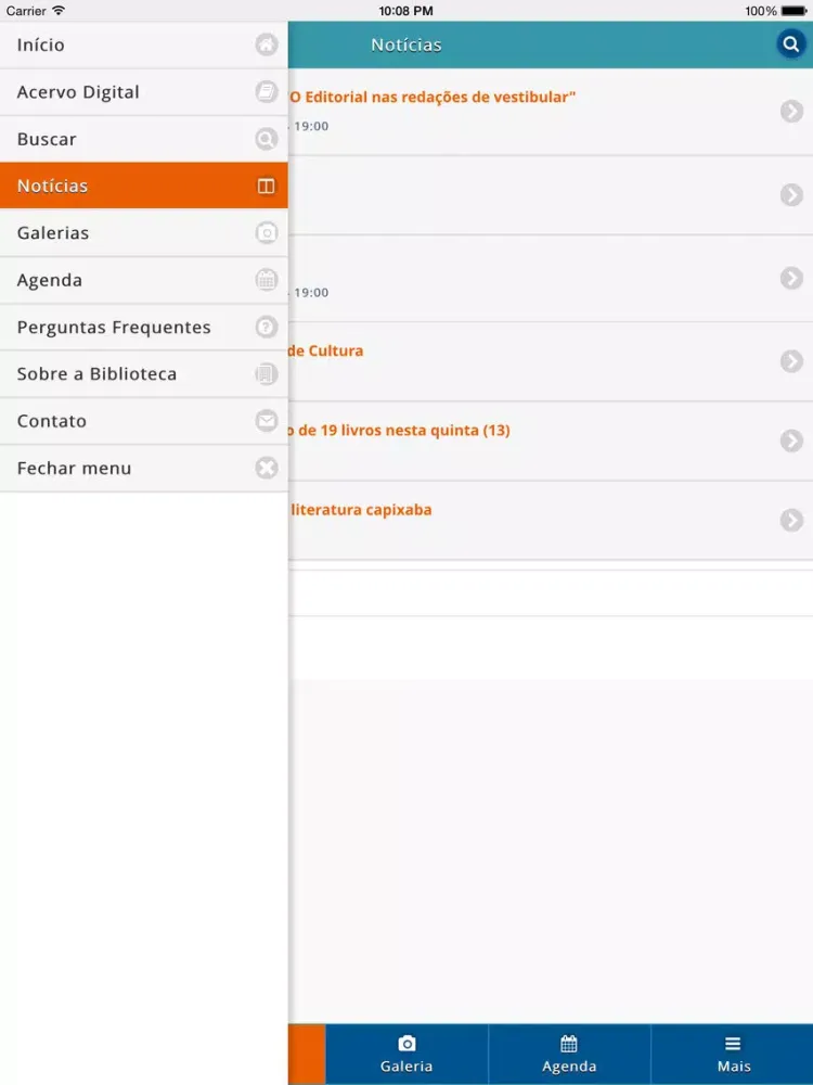 Скриншоты BPES - Biblioteca Pública do Espírito Santo iPad 