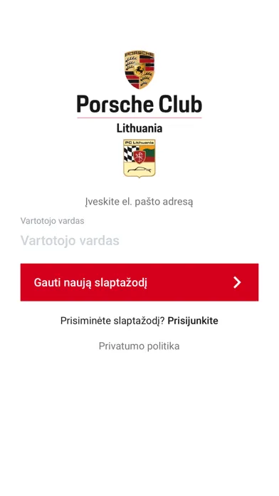Porsche Club Lithuania スクリーンショット