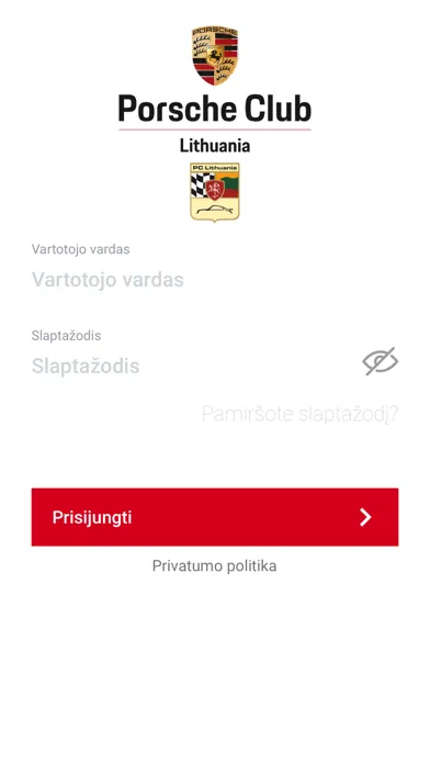 Porsche Club Lithuania スクリーンショット