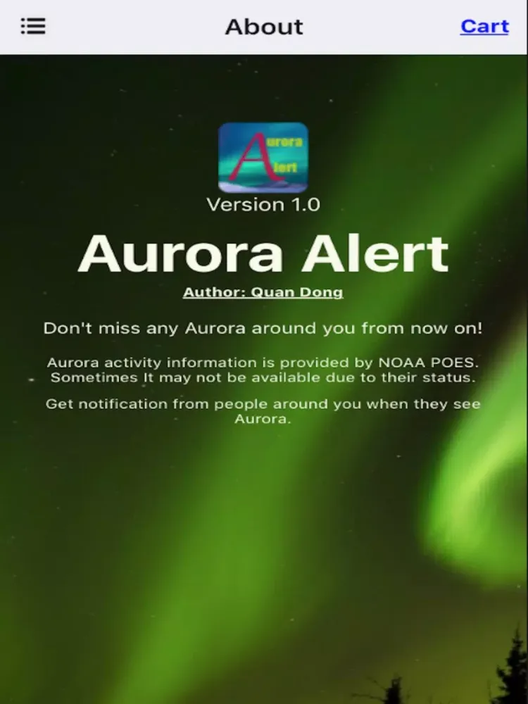 Capturas de pantalla de Aurora Alerts iPad