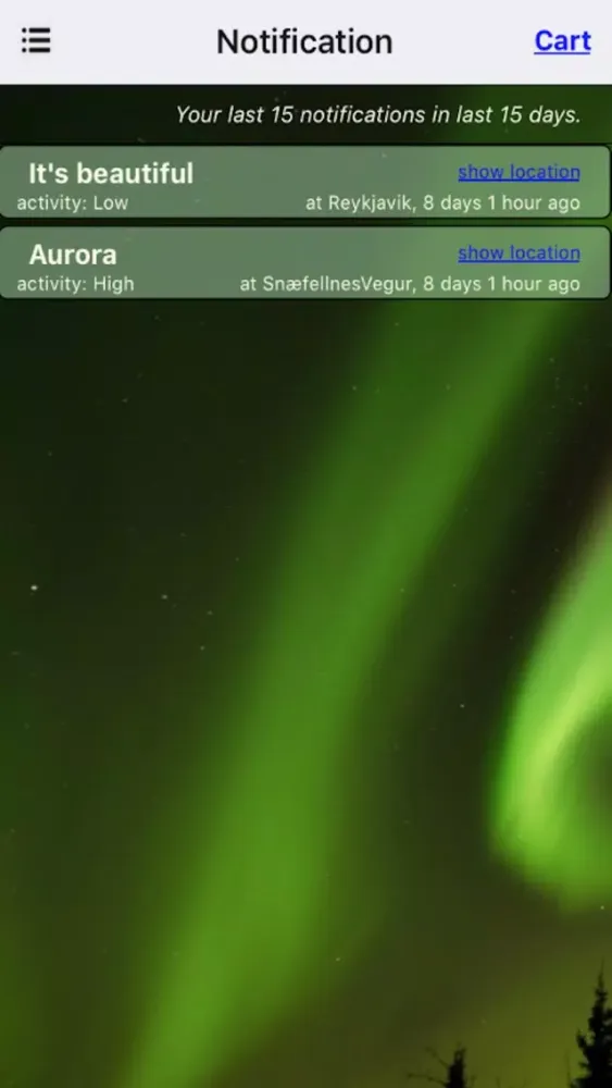 Capturas de pantalla de Aurora Alerts