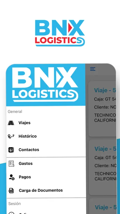 Tangkapan layar BNX Logistics