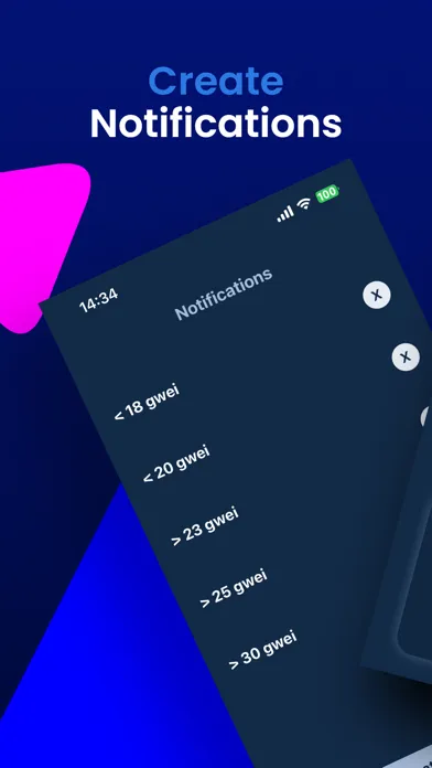 Screenshot di ETH Gas Tracker & Alerts