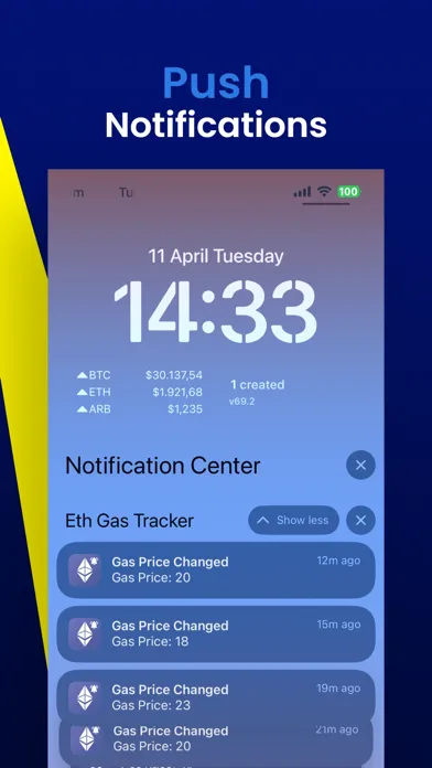 Screenshot di ETH Gas Tracker & Alerts
