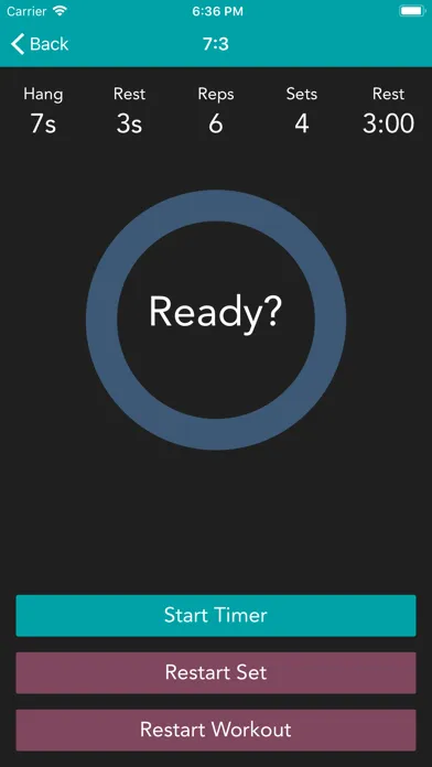 HangTime - a hangboarding app Ekran Görüntüleri