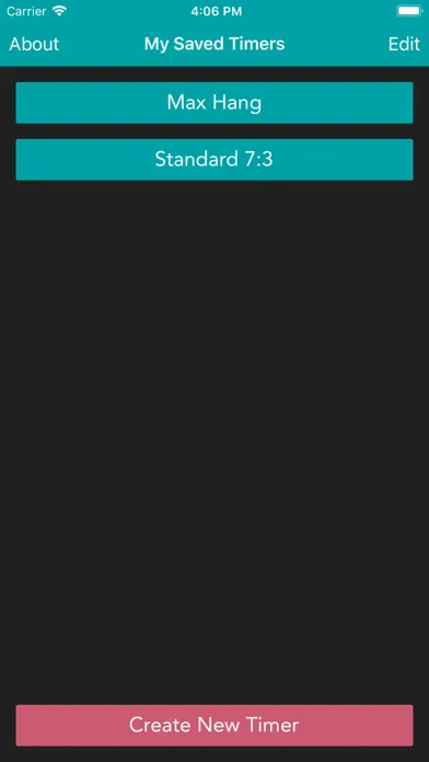 HangTime - a hangboarding app Ekran Görüntüleri