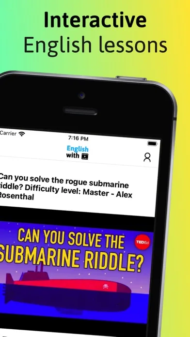 Tangkapan skrin Daily English learning app