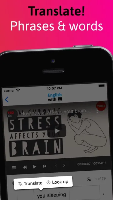 Tangkapan skrin Daily English learning app