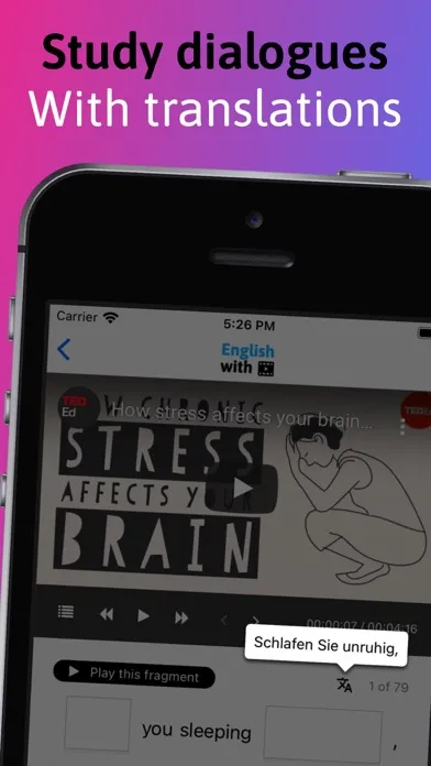 Tangkapan skrin Daily English learning app