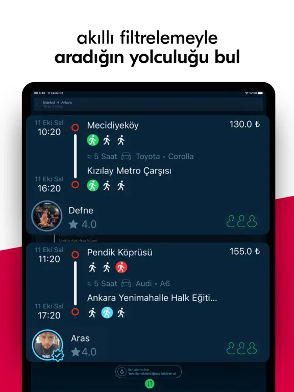 Capturas de pantalla de Jurnal: yolculuk paylaşımı iPad 