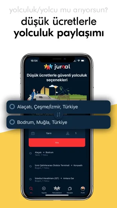 Capturas de pantalla de Jurnal: yolculuk paylaşımı