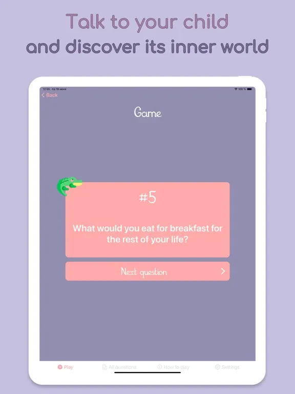 Ask Your Child: Questions Game iPad 应用截图