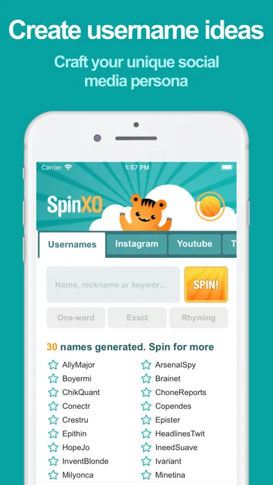 SpinXO Username Generator स्क्रीनशॉट
