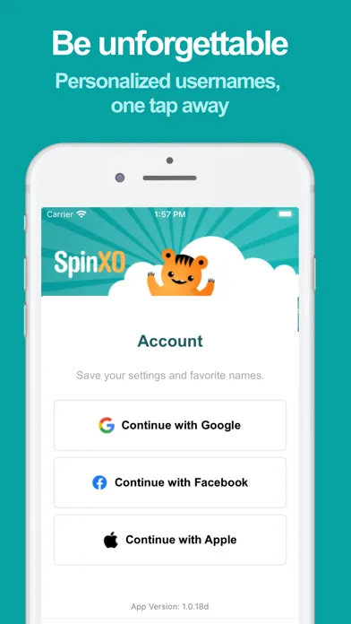 SpinXO Username Generator स्क्रीनशॉट