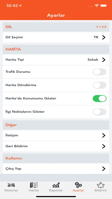 صور Turuncu Motosiklet Takip