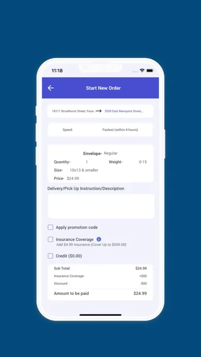 XPEDE DELIVERY APP (USER) سکرین شاٹس
