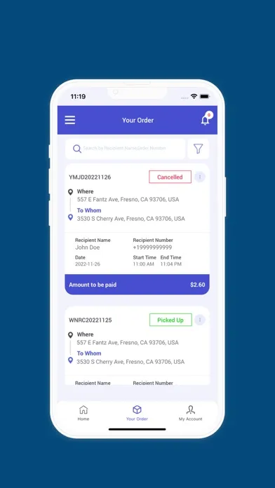 XPEDE DELIVERY APP (USER) سکرین شاٹس