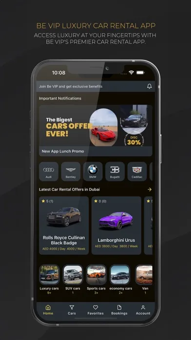 BE VIP Car Rental Screenshots