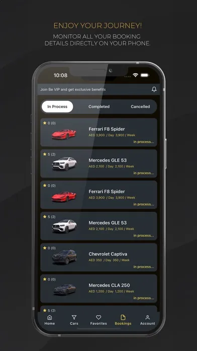 BE VIP Car Rental Screenshots