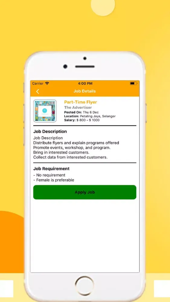 ภาพหน้าจอของ Cincai Cari Part Time
