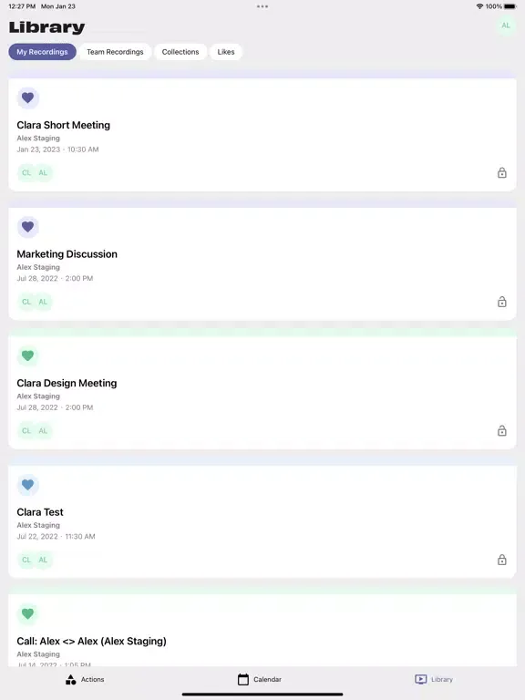 Clara Mobile iPad Screenshots