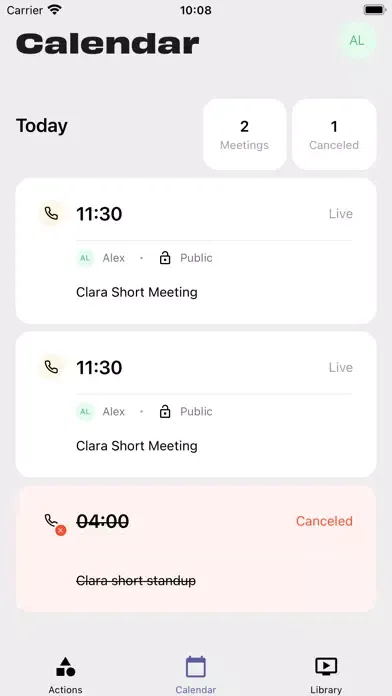 Clara Mobile Screenshots