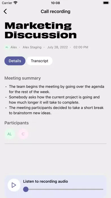 Clara Mobile Screenshots