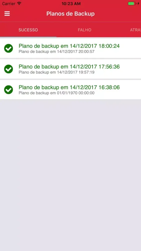 Cloud Backup Screenshots