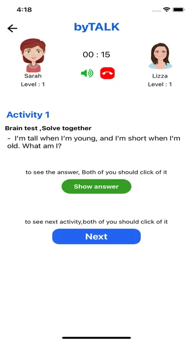 English speaking partner 스크린샷