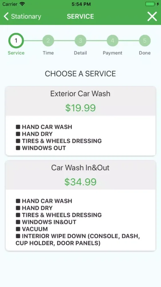 Tangkapan layar My Ez CarWash