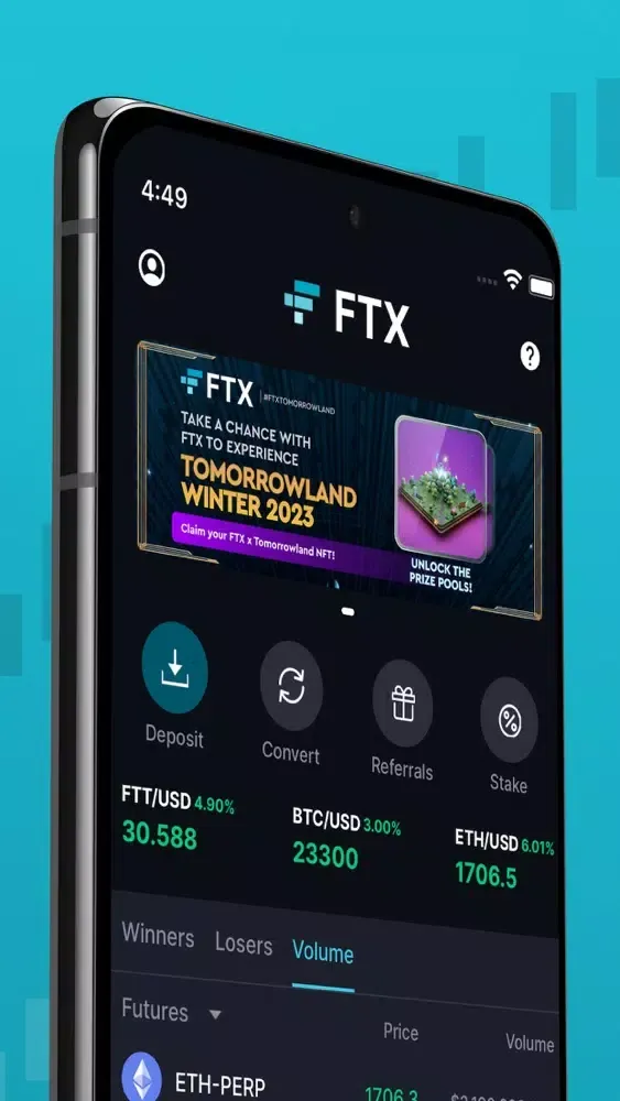 Ảnh chụp màn hình của FTX Pro: Trade Crypto